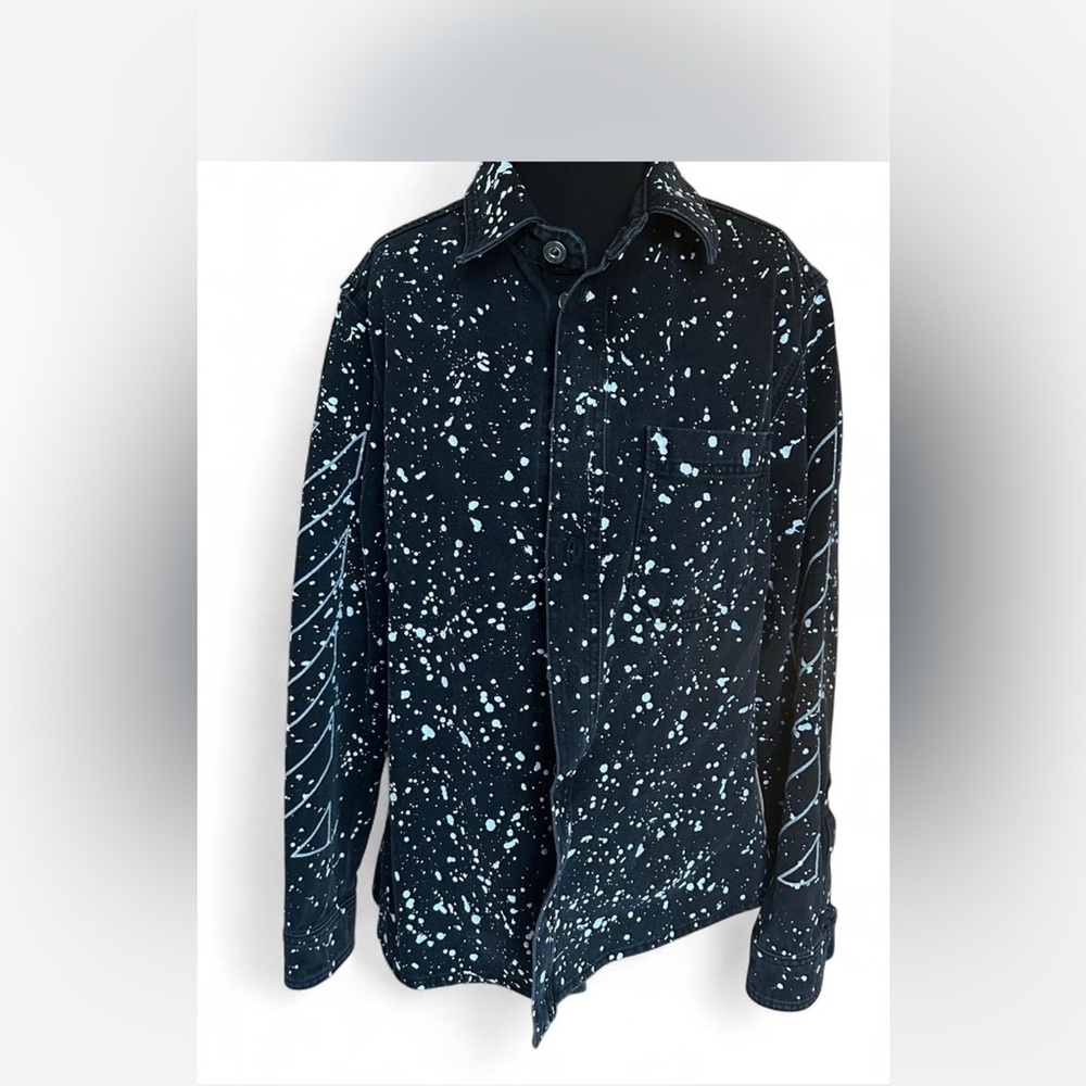 Off-White Paint Splatter Denim Jacket – Made in Italy – Virgil Abloh
